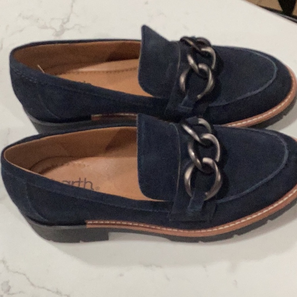 Navy blue suede shoes - Picture 2 of 6